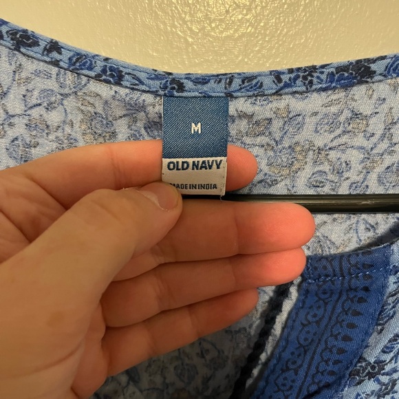 Old Navy Blue Paisley Boho Dress - Picture 2 of 2